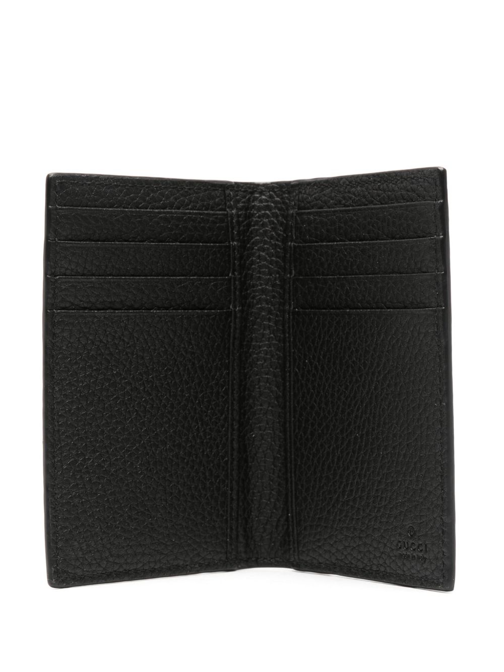 logo-lettering leather cardholder - 3