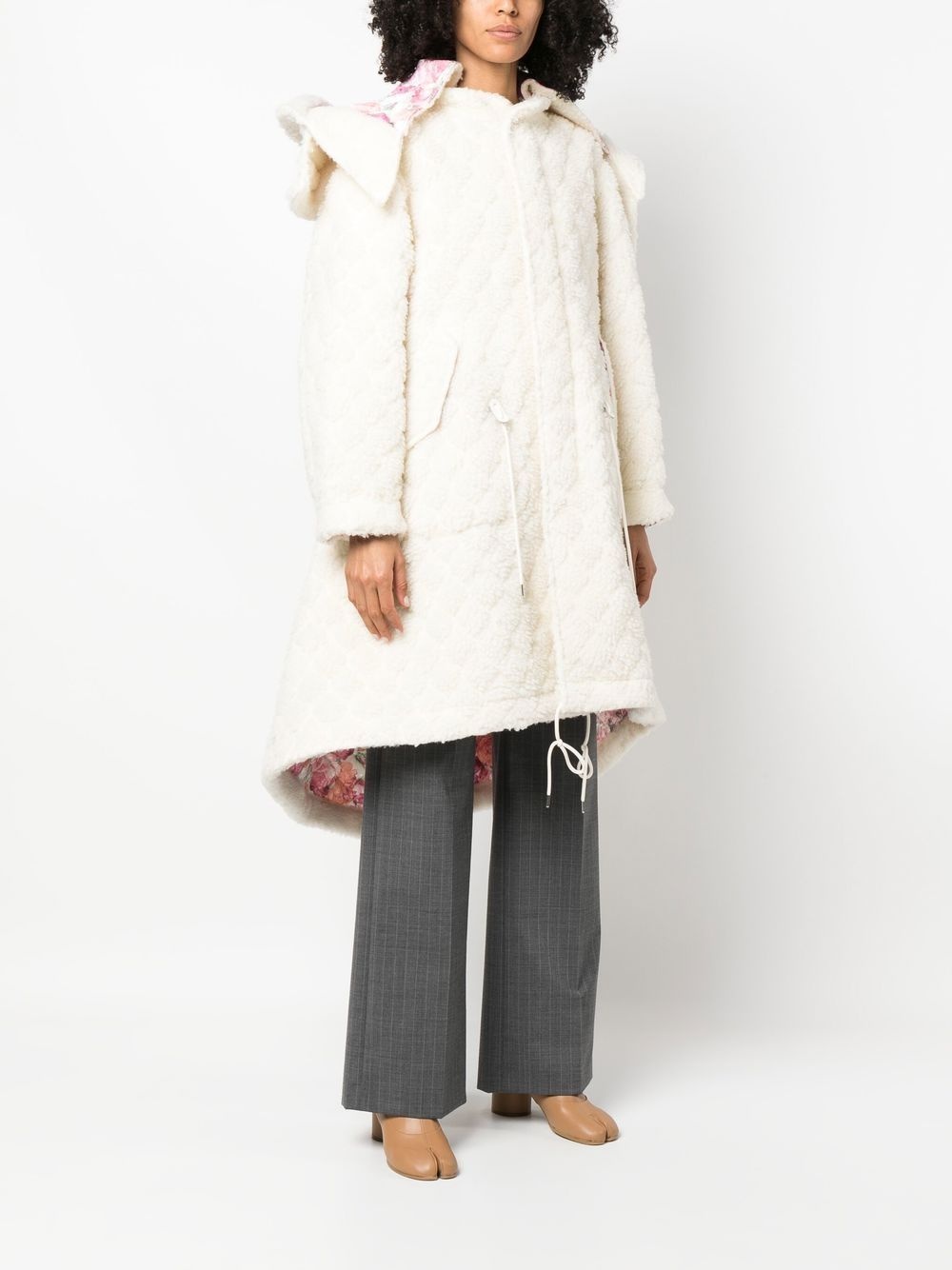 oversized quilted coat - 3