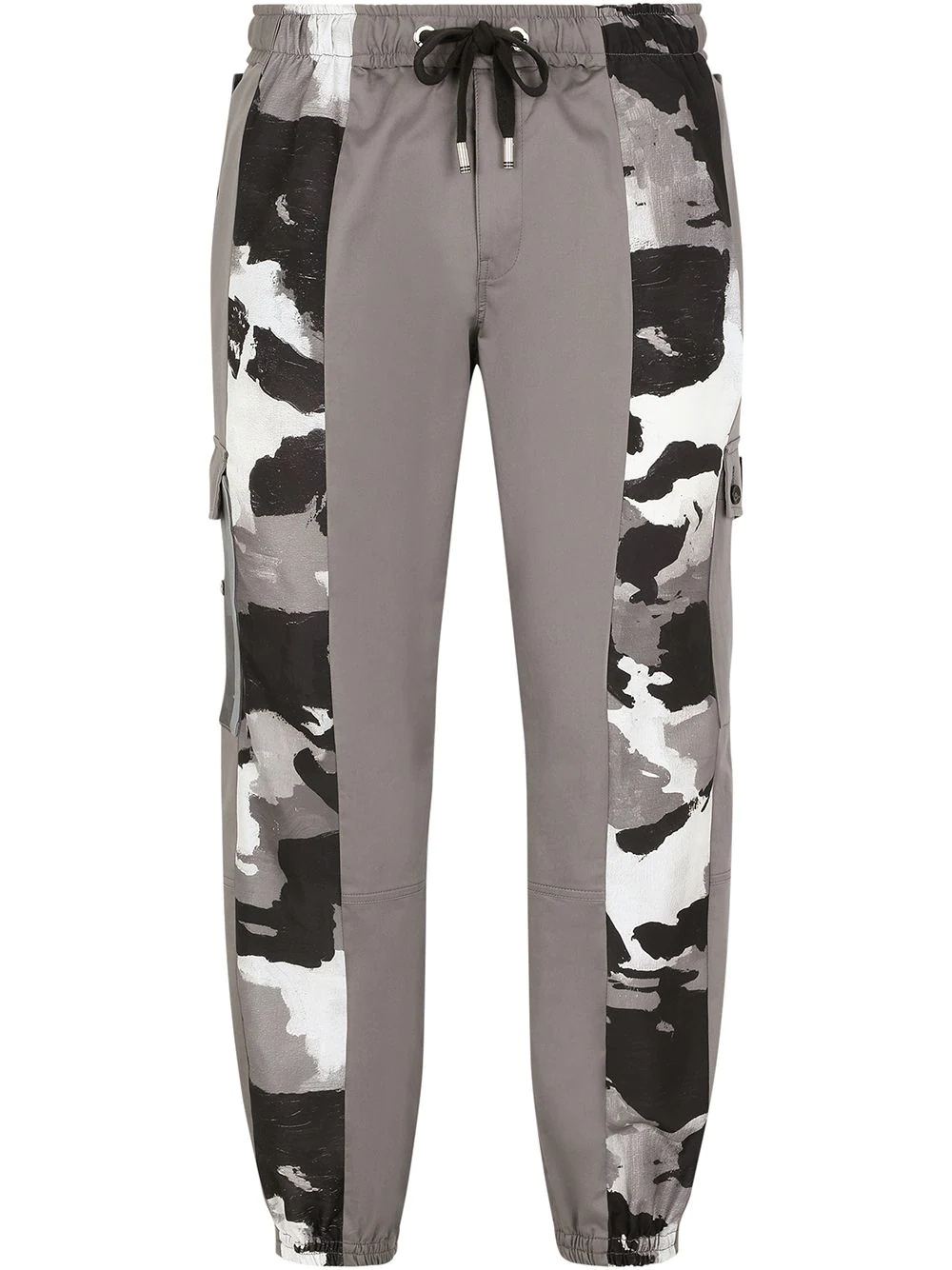 camouflage-panelled cargo trousers - 1