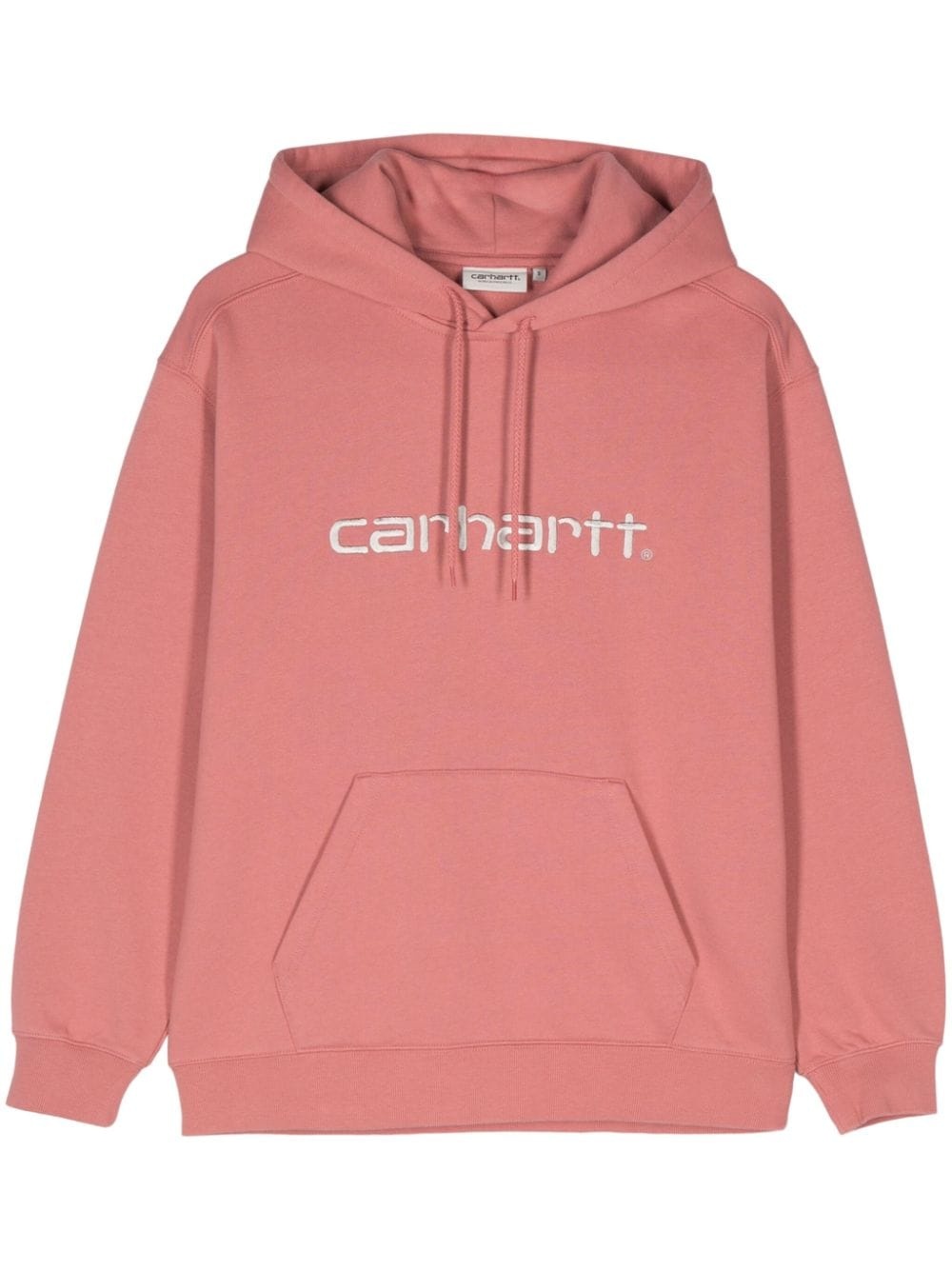 logo-embroidered hoodie - 1