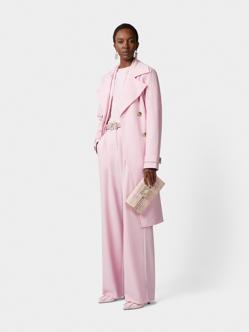 Flower Strass Buckle Clutch Bag in Fabric 7