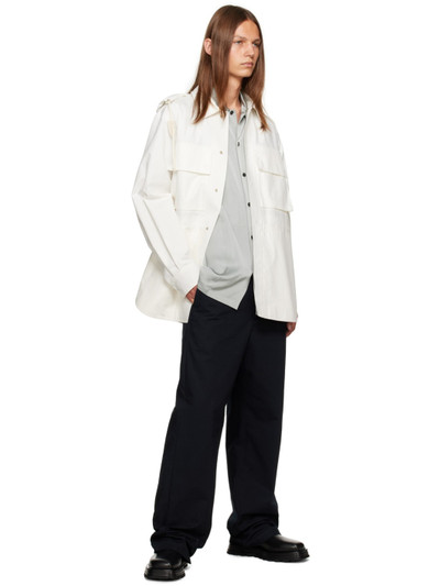 Jil Sander Navy Compact Washed Trousers outlook