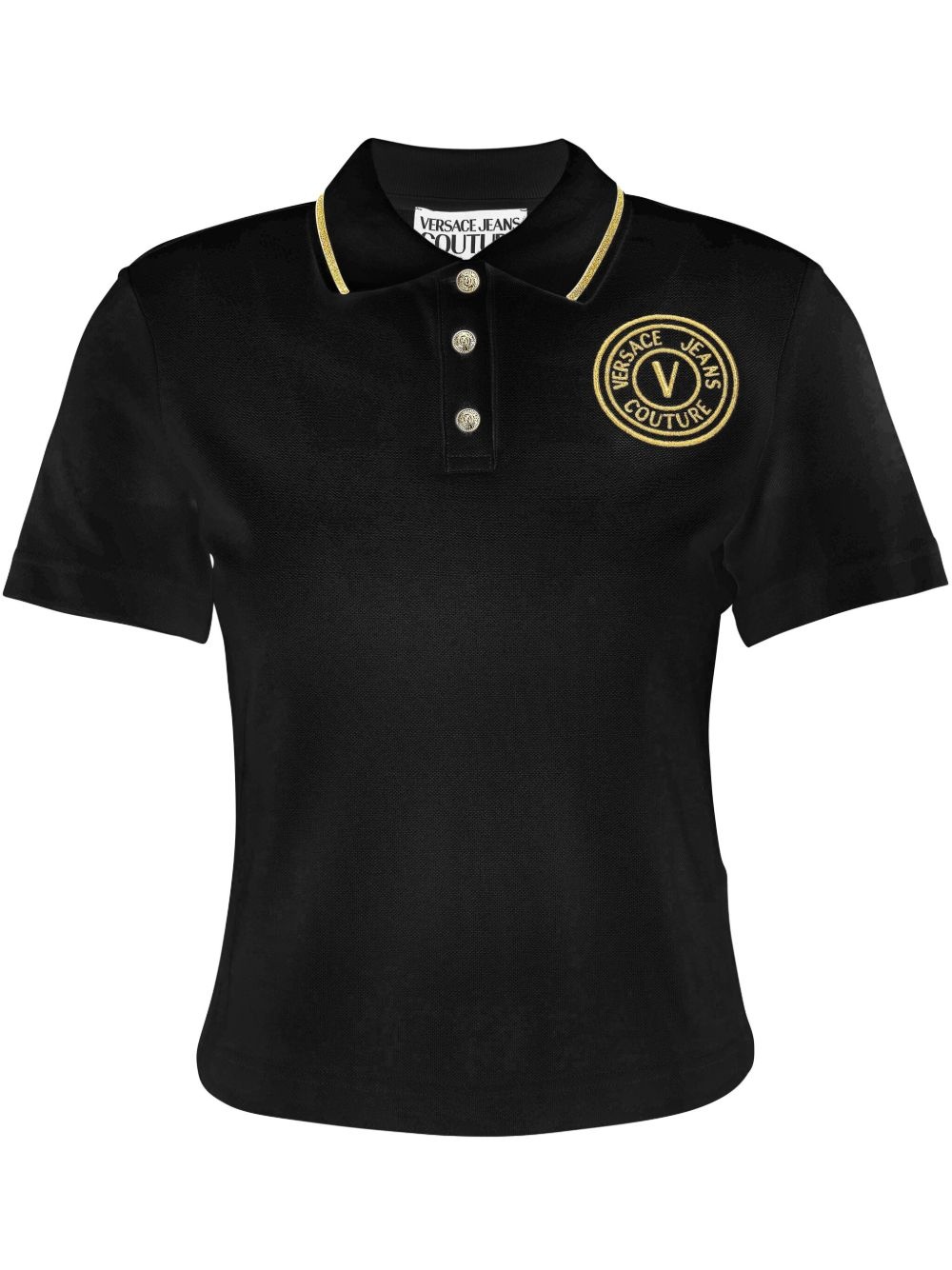 logo-embroidered polo shirt - 1