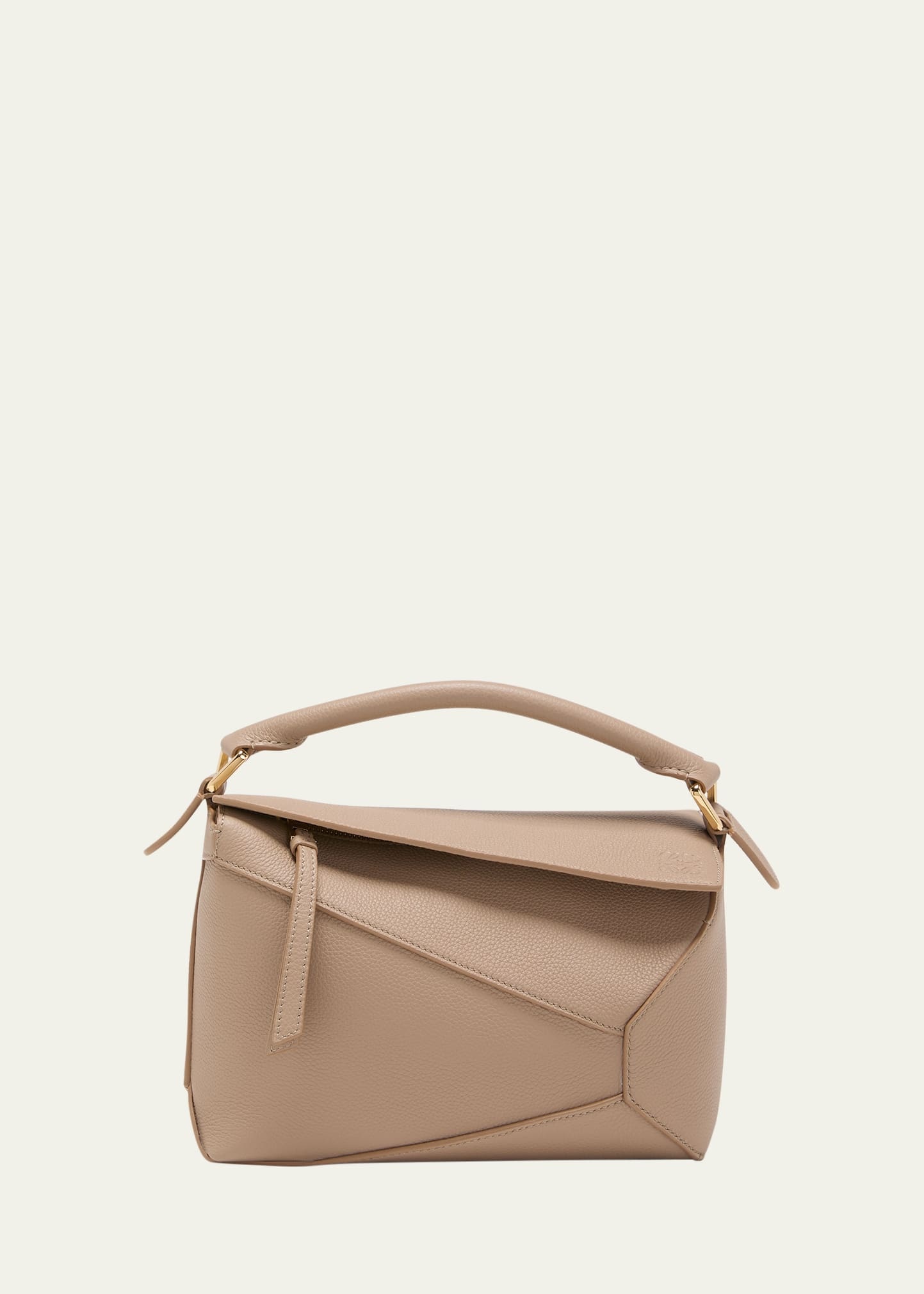 Small Puzzle Edge Leather Shoulder Bag - 1