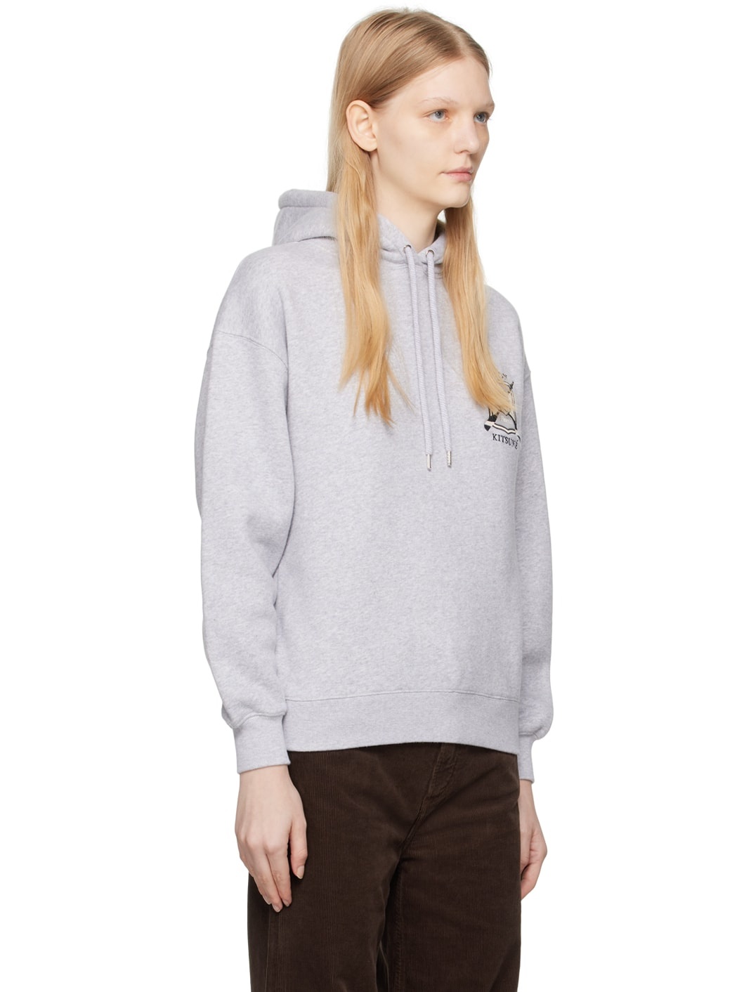 Gray College Fox Hoodie - 2