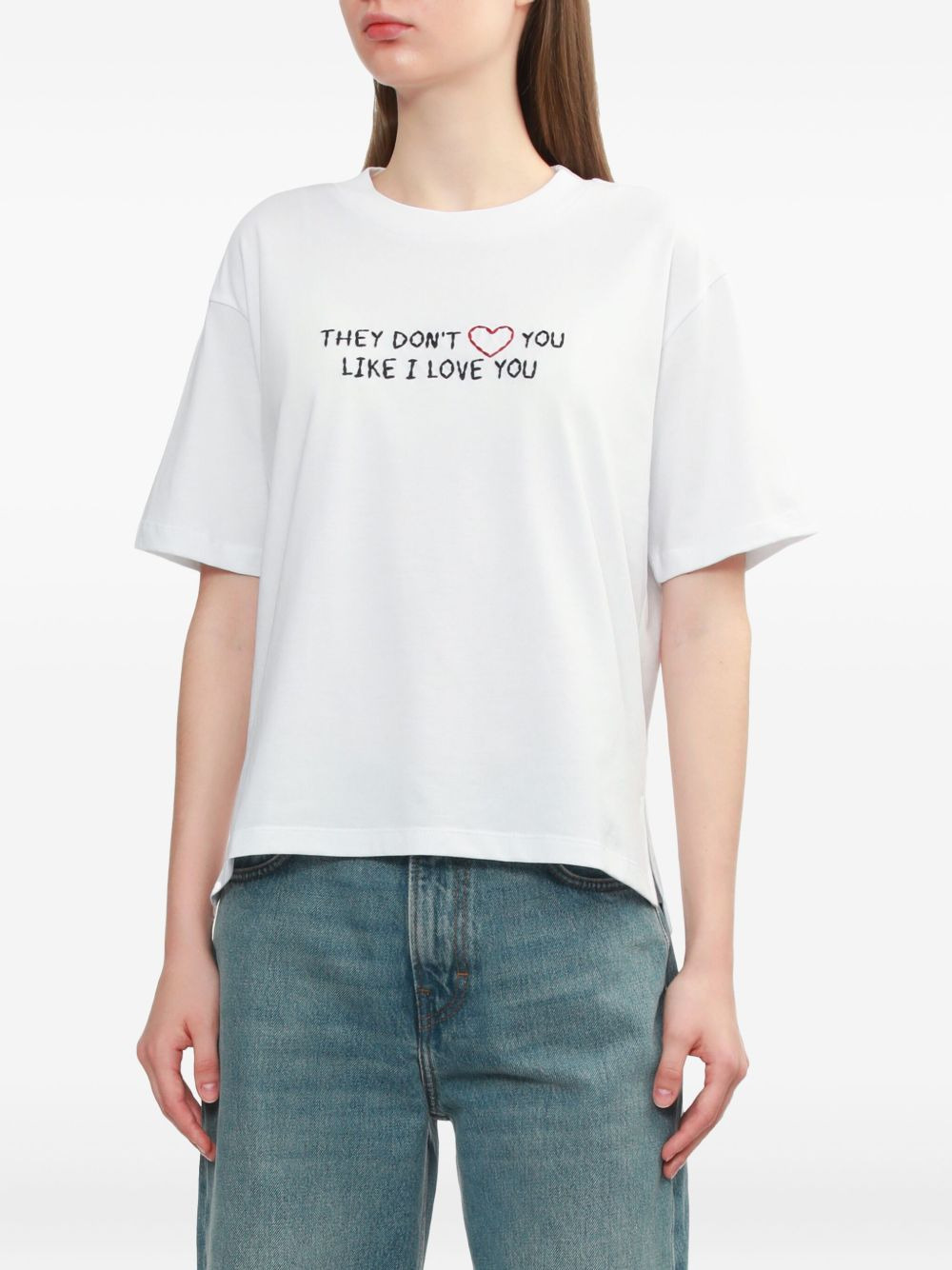 text-print T-shirt - 3