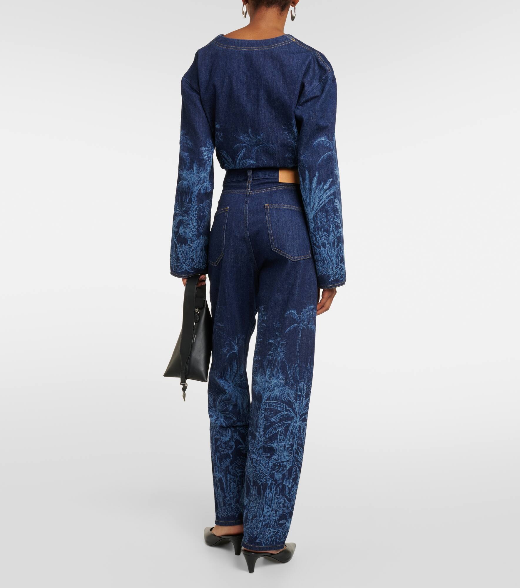 Jungle printed high-rise jeans - 3