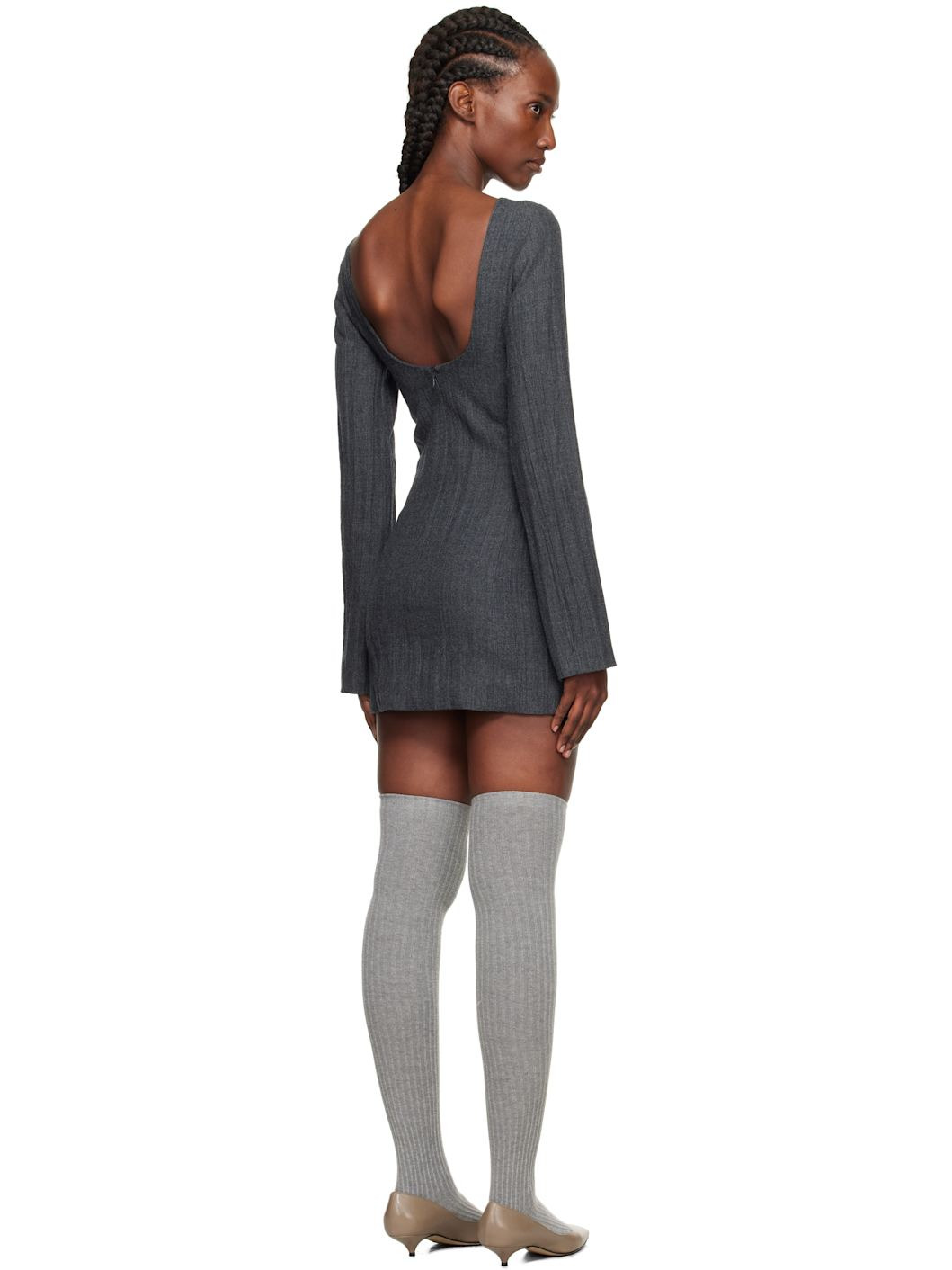 Gray Firm Minidress - 3