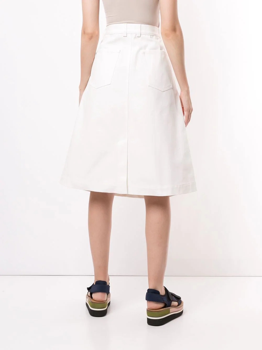 A-line knee-length skirt - 4