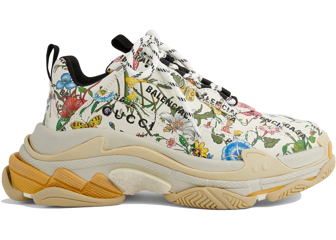 Gucci x Balenciaga The Hacker Project Triple S Flora Print (Women's) - 1