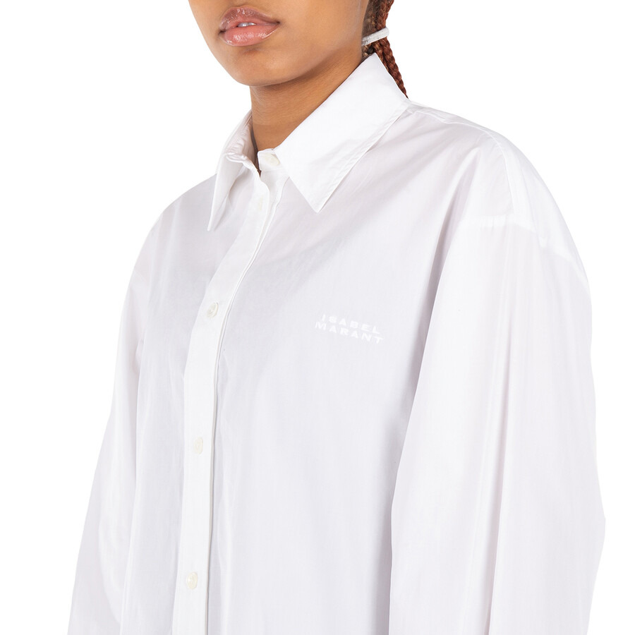 Isabel Marant Ladies White Fabriza Buttoned Down Shirt - 2