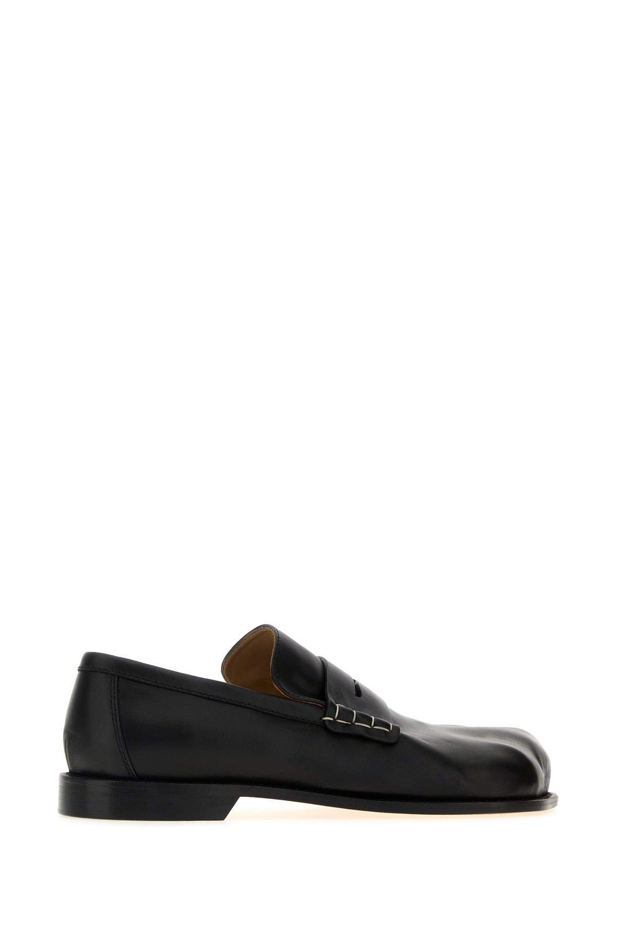 Black leather Paw loafers - 3