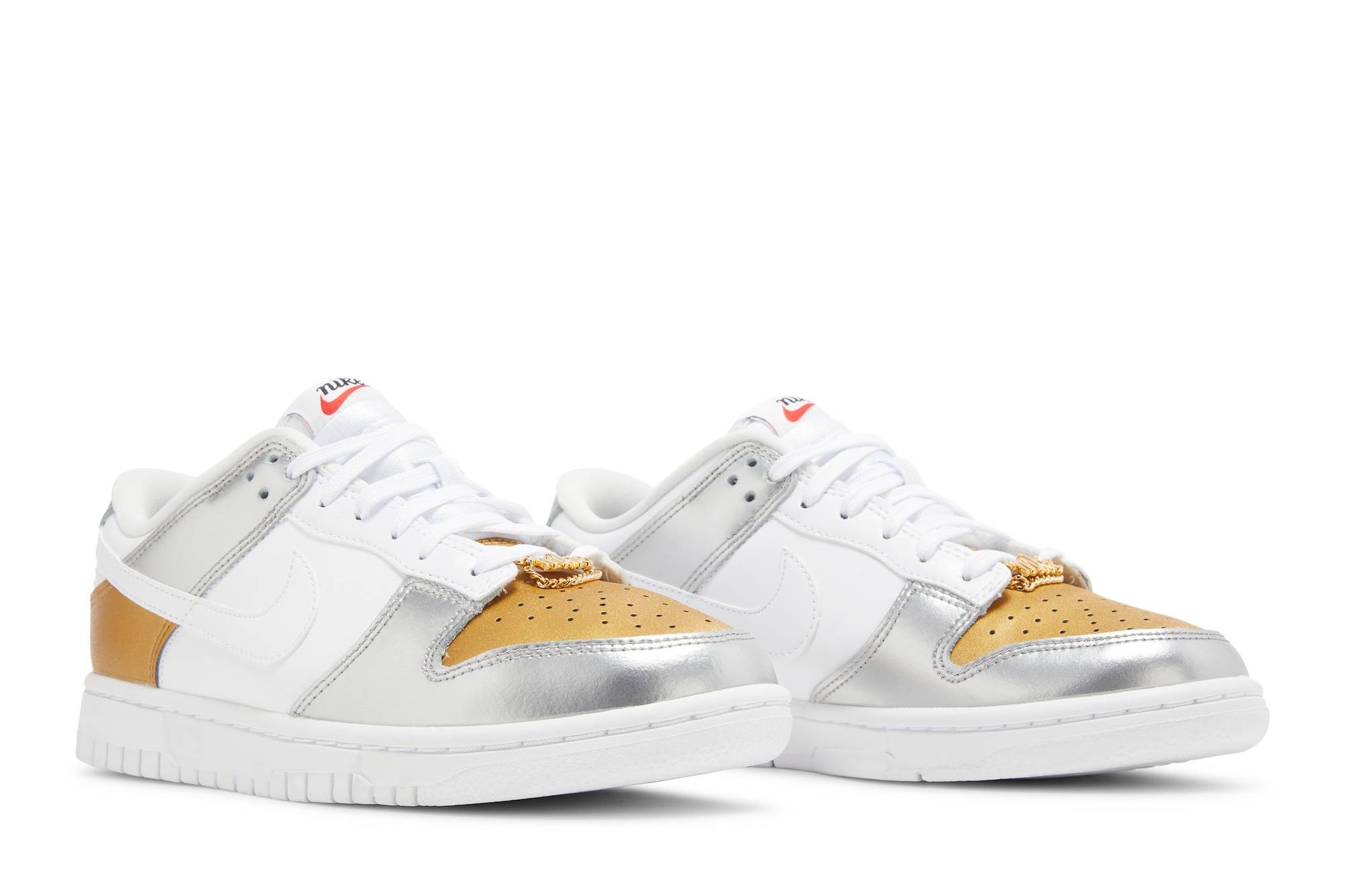 Wmns Dunk Low SE 'Silver Gold Metallic' - 8