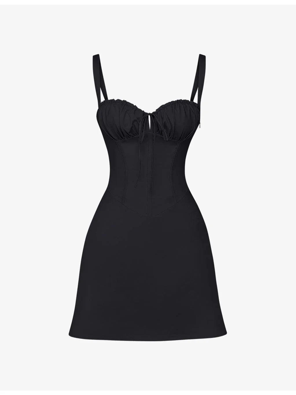 Carlotta fitted-bodice square-neck stretch-cotton mini dress - 1