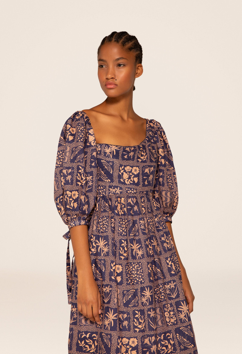 Mineira Ipanema indigo Midi Dress 5