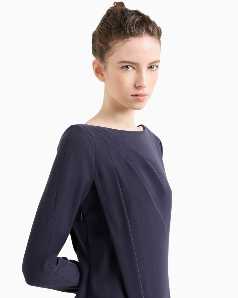 EMPORIO ARMANI TECHNICAL CADY DRESS WITH FRONT PANEL outlook
