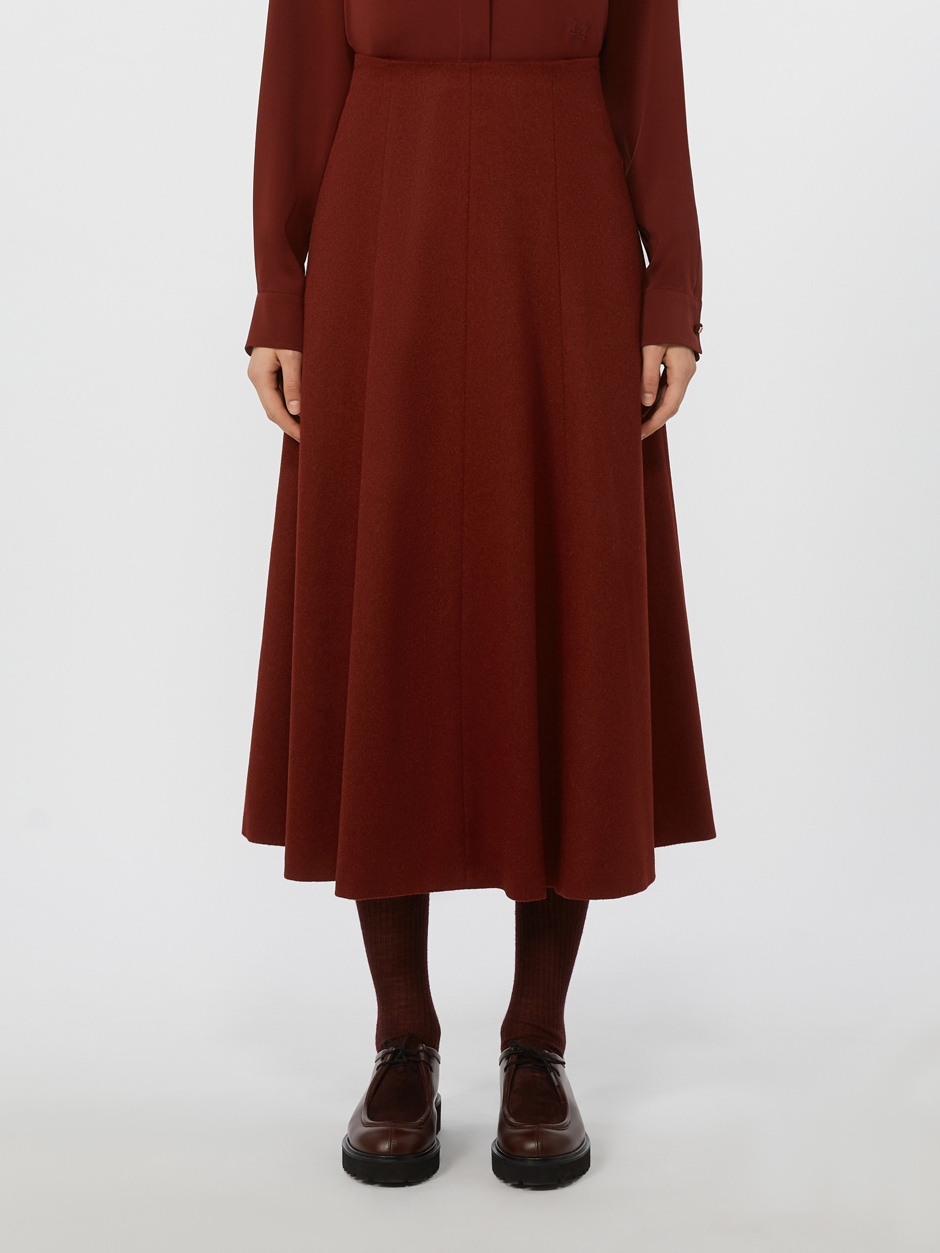 GENEVE Camel flared skirt - 3