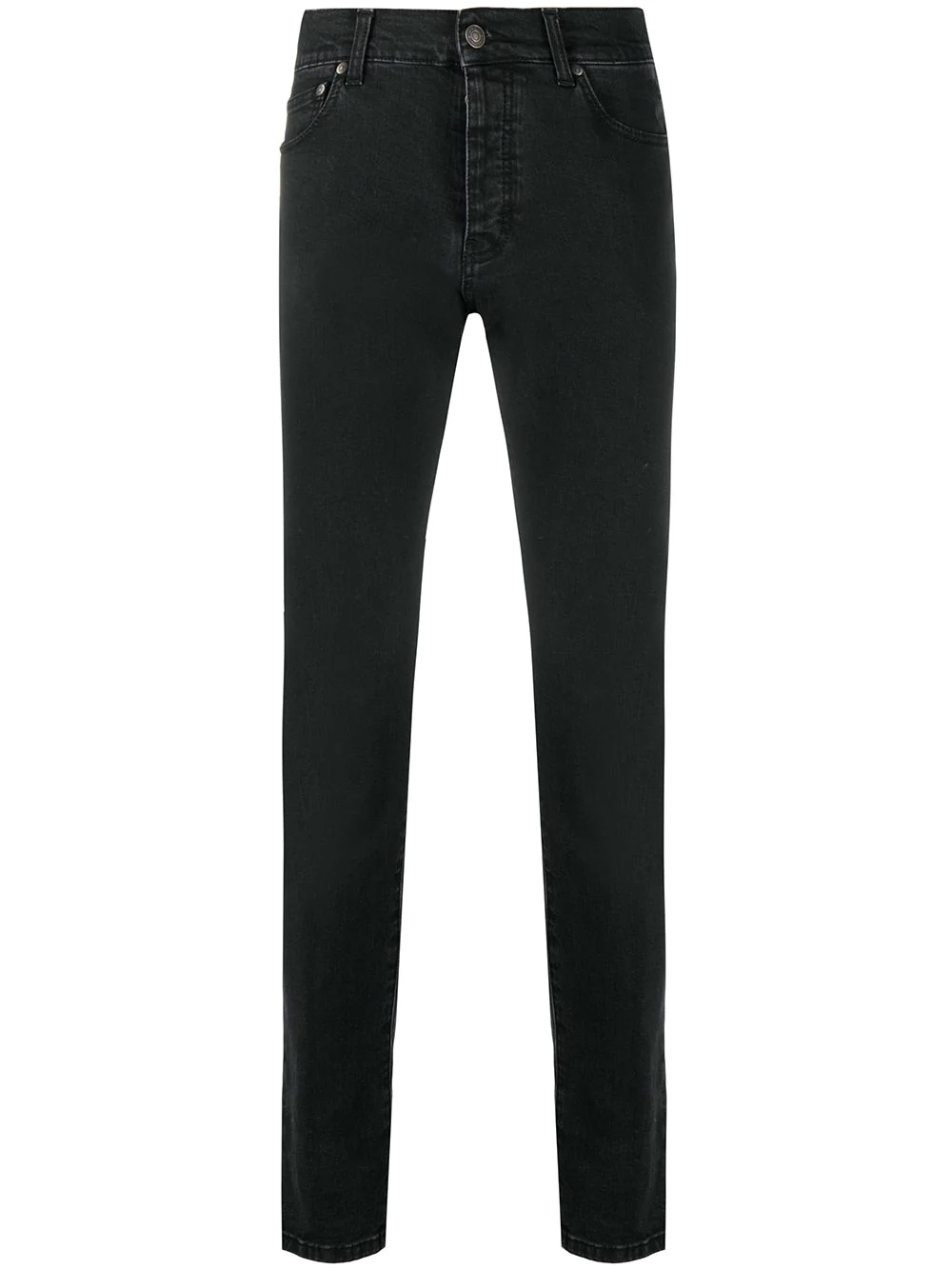 tonal-stitching slim-fit jeans - 1