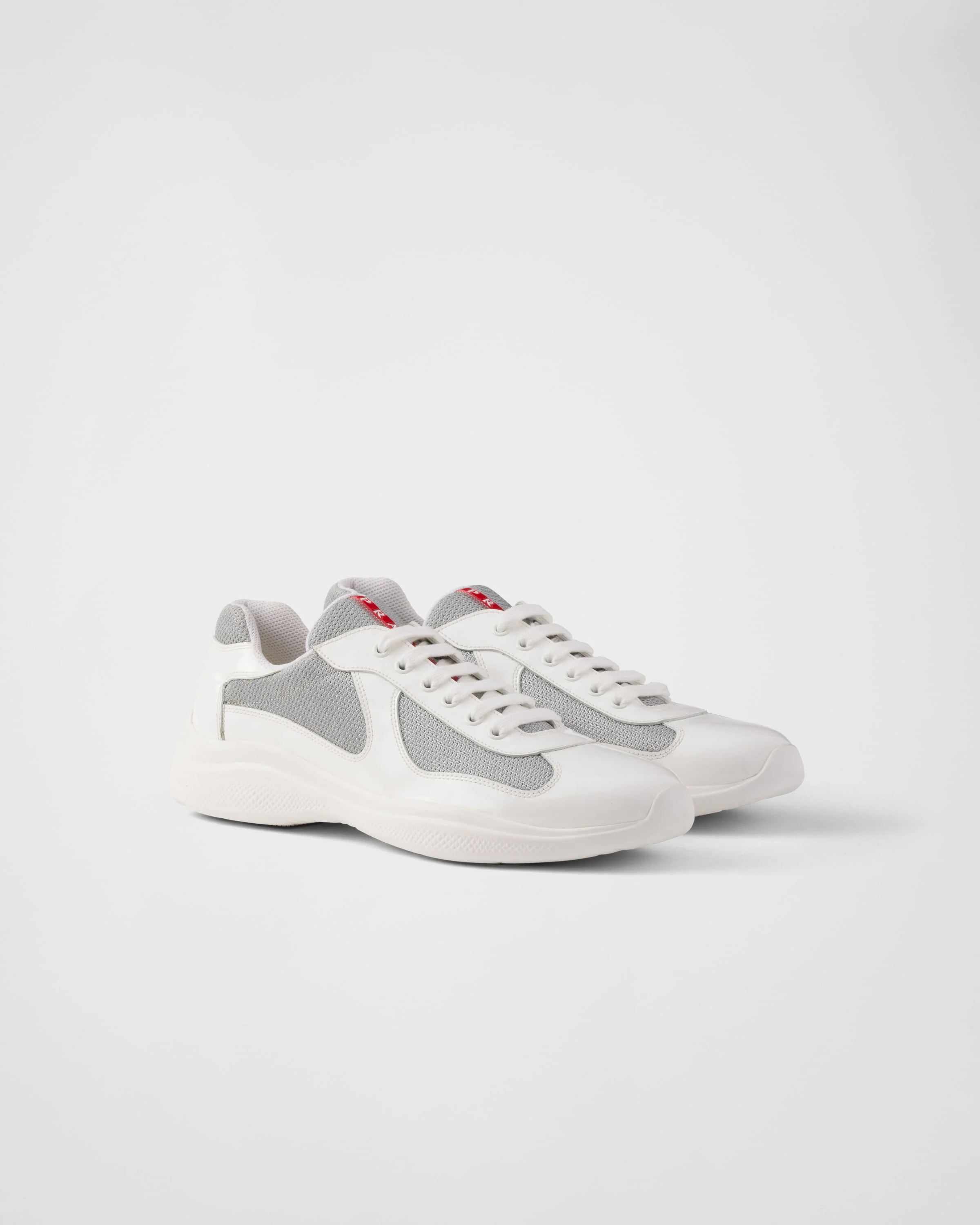 Patent leather and technical fabric Prada America's Cup sneakers - 1