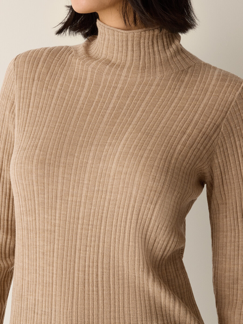 Superfine Merino Turtleneck Top in Regenerative Wool 5