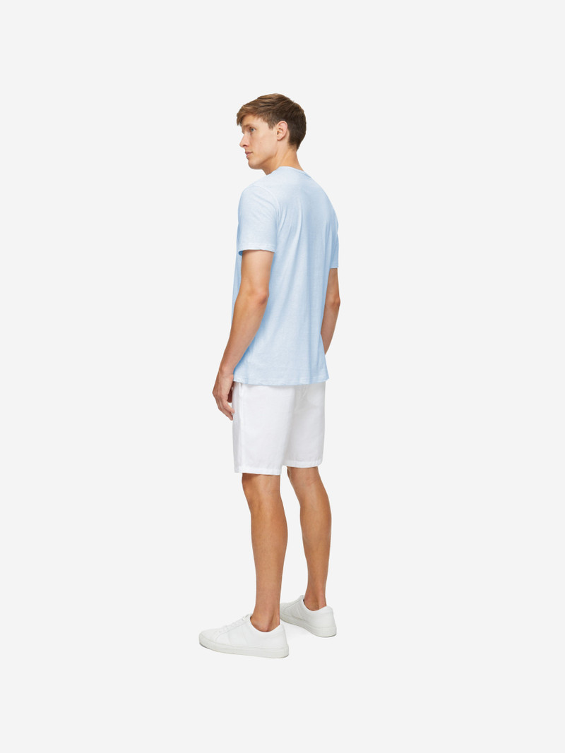 Derek Rose Men's T-Shirt Reece Cotton Blue outlook