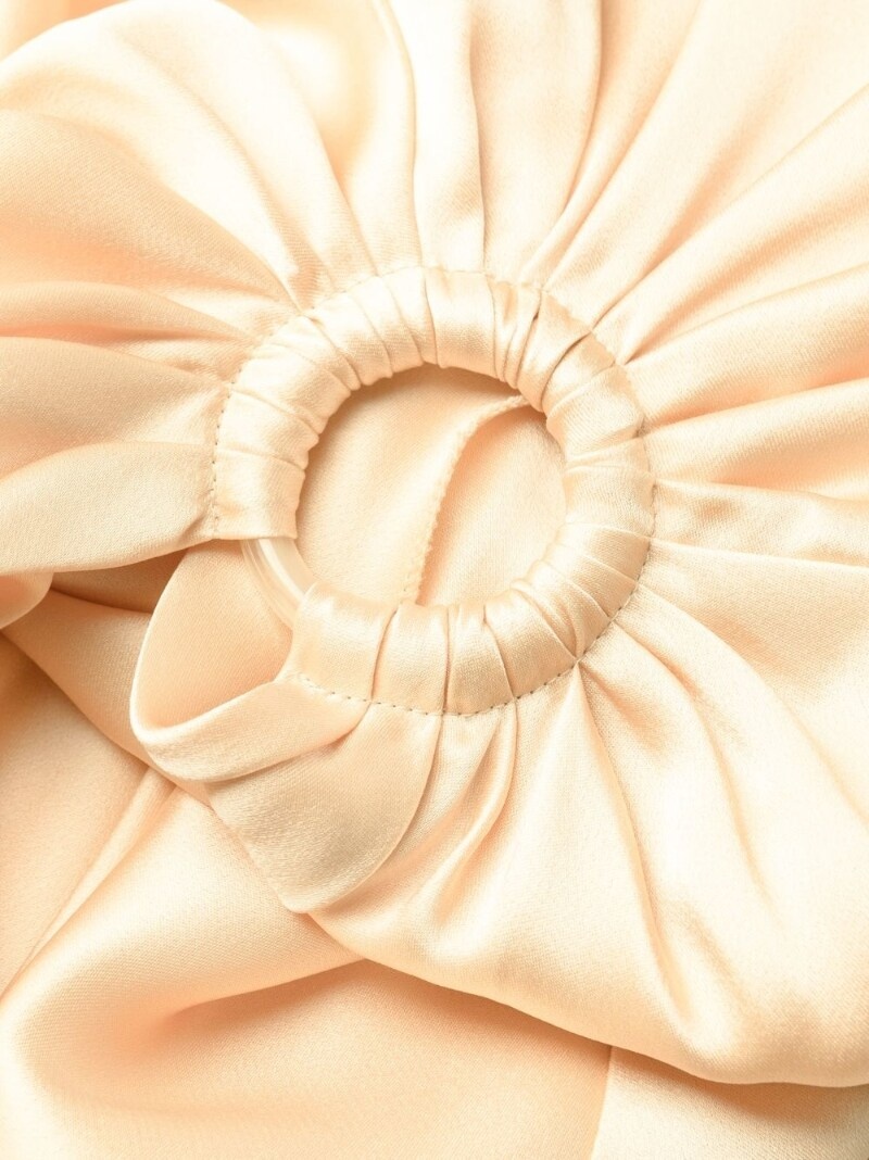 ring-detail satin maxi dress - 5