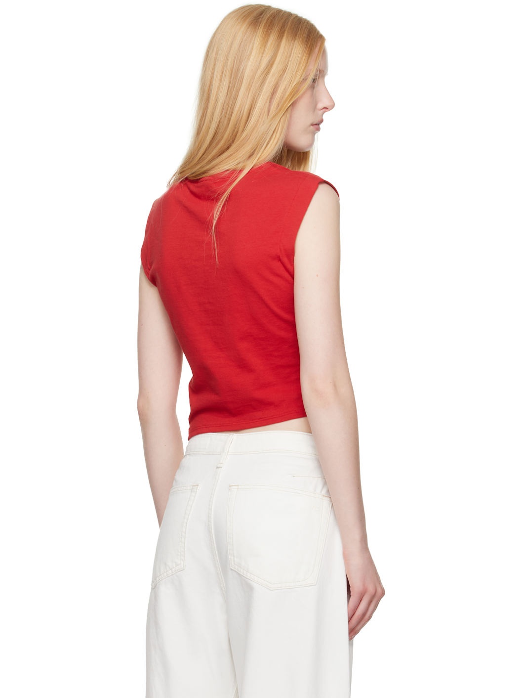 Red Mica Sleeveless Top - 3