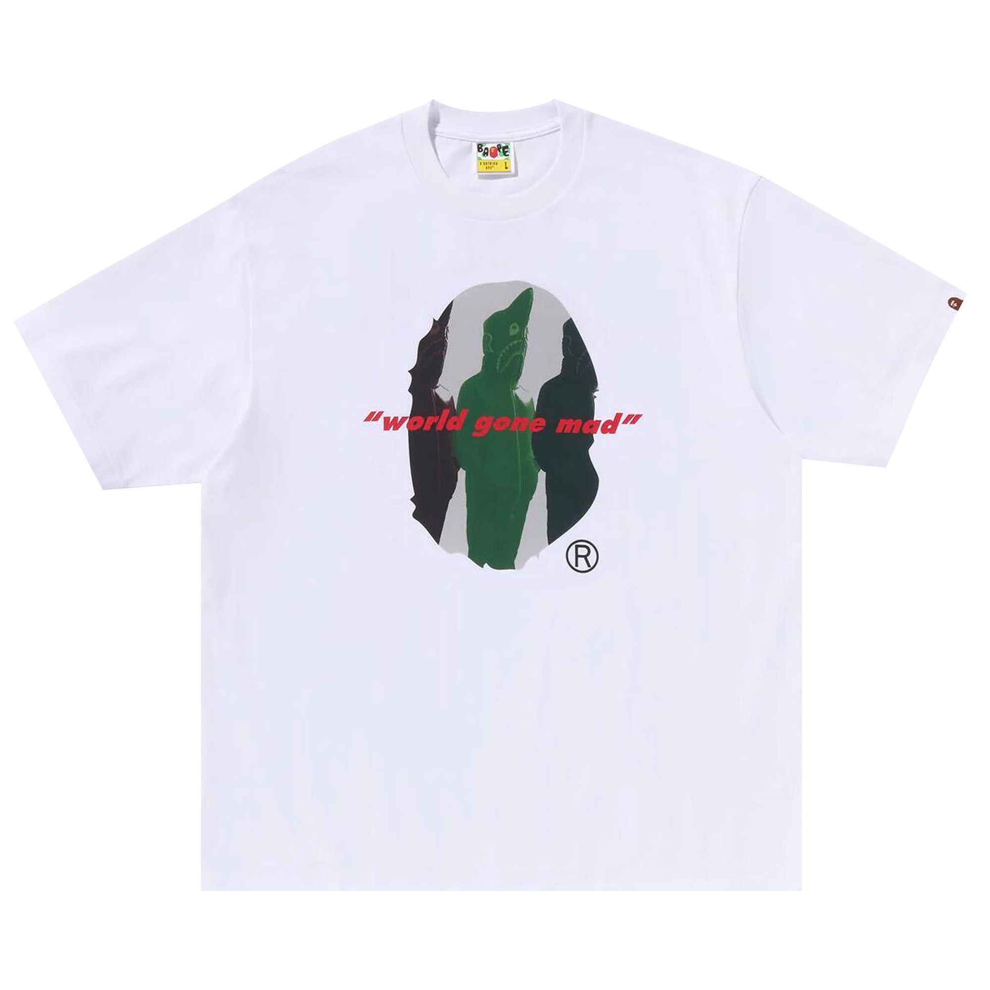 BAPE Shark Seijin Ape Head Relaxed Fit Tee 'White' - 1