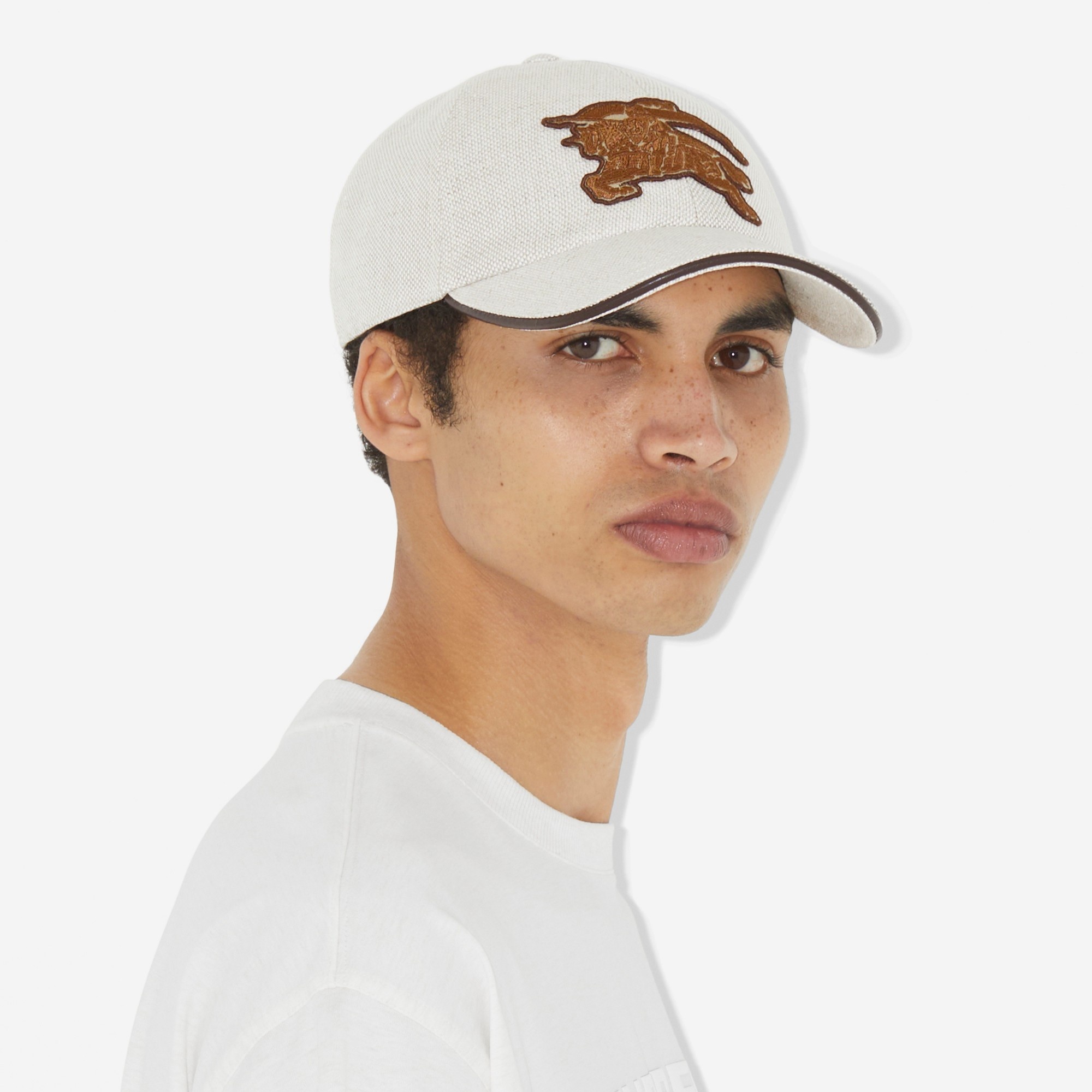 EKD Appliqué Linen Hemp Cotton Baseball Cap - 4