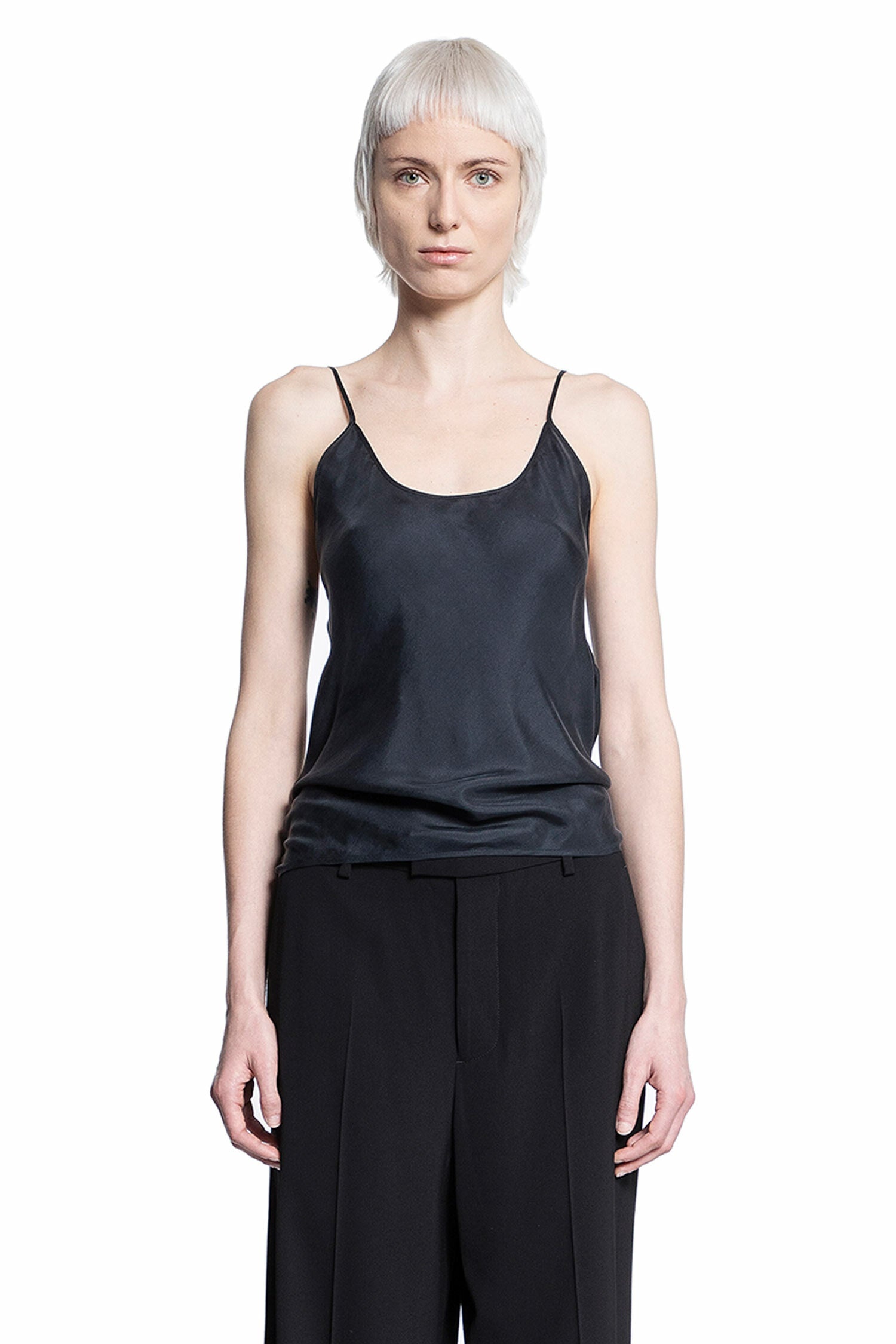 ANN DEMEULEMEESTER WOMAN BLACK TOPS - 1