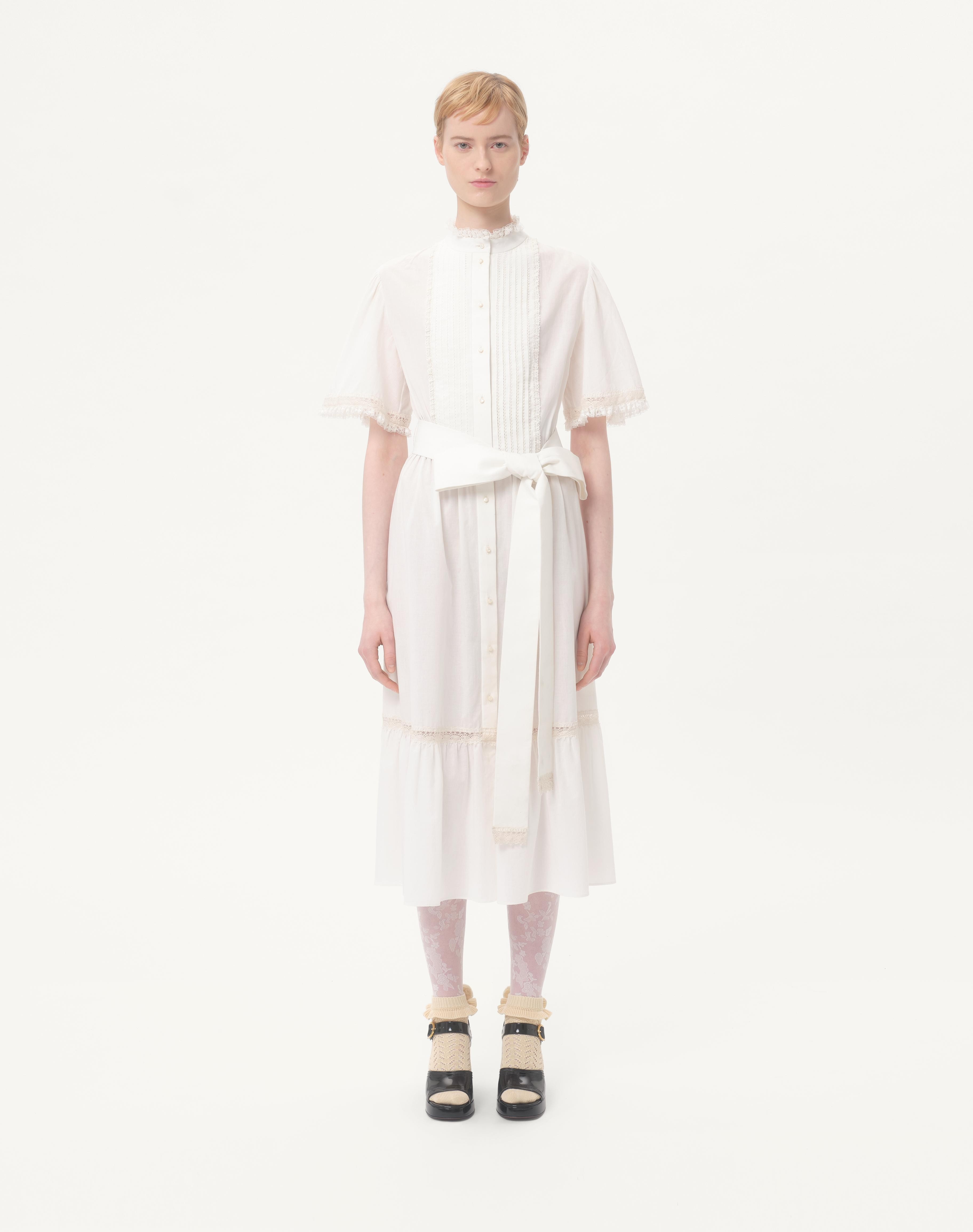 MIDI DRESS IN COTTON MUSLIN - 5