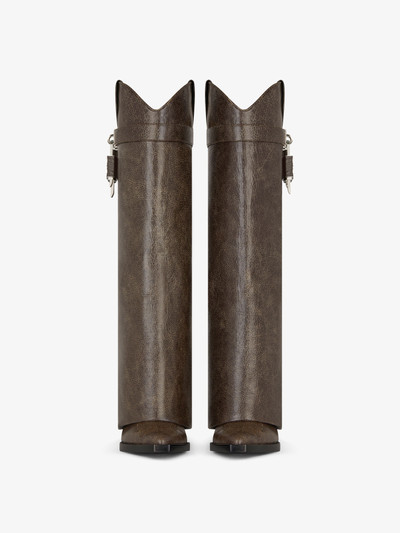 Givenchy SHARK LOCK COWBOY BOOTS IN LEATHER outlook