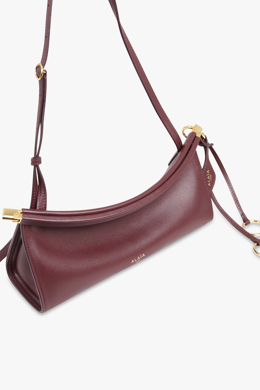 LE CLICK EAST/WEST SMALL BAGUETTE BAG | GARNET RED - 4