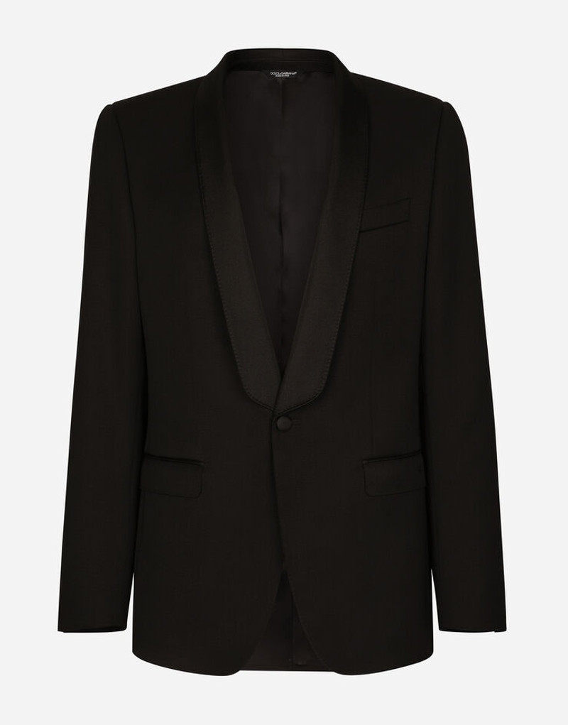 Single-breasted stretch wool Sicilia-fit tuxedo 재킷 - 1