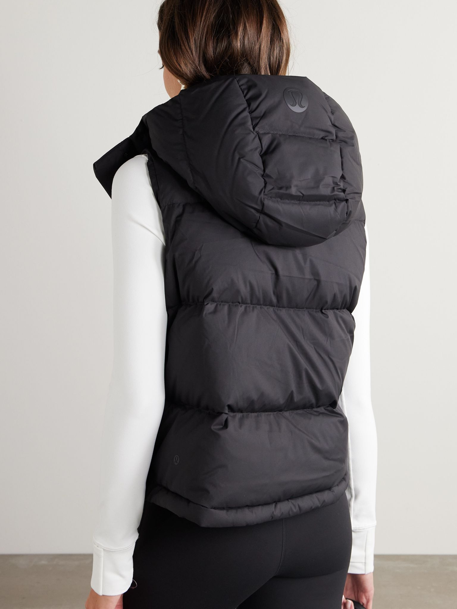 Wunder Puff quilted SoftMatte™ hooded down vest Black - 4