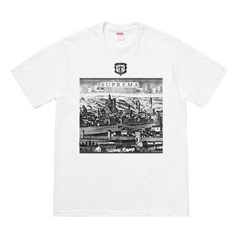 Supreme SS18 Fiorenza Tee White Short Sleeve Unisex 'Black White' SUP-SS18-0097 - 1