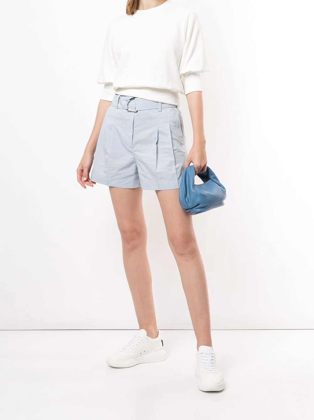 belted utility shorts - 2