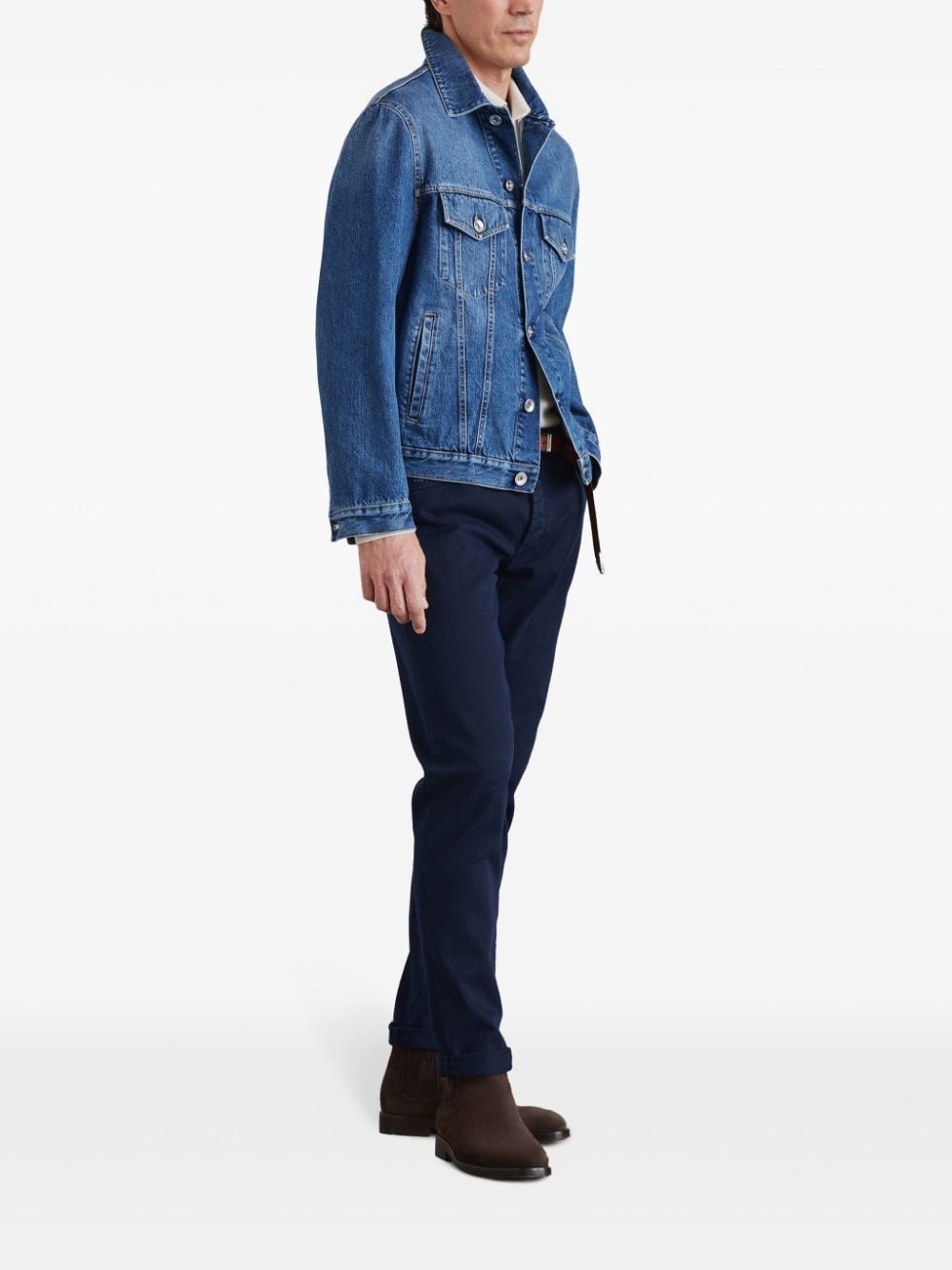 logo-embroidered jeans - 2