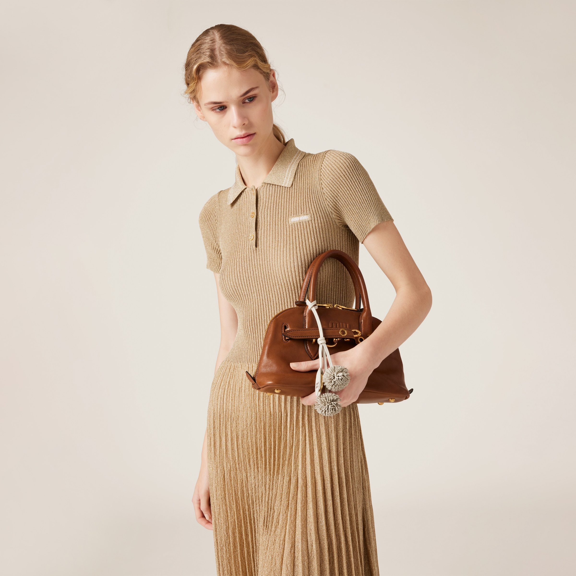 Lamé polo dress - 4