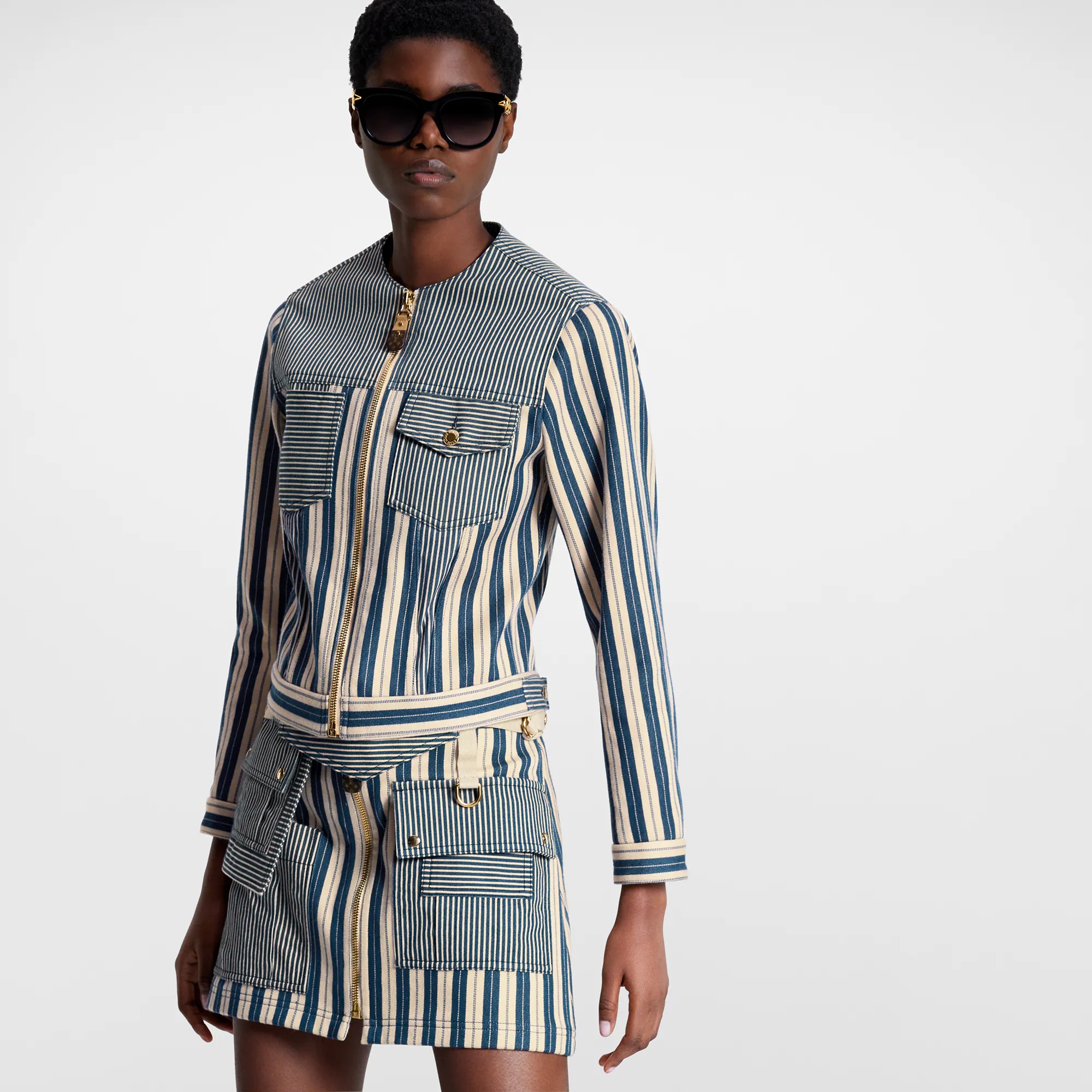 Mixed Stripes Utility Jacket - 5