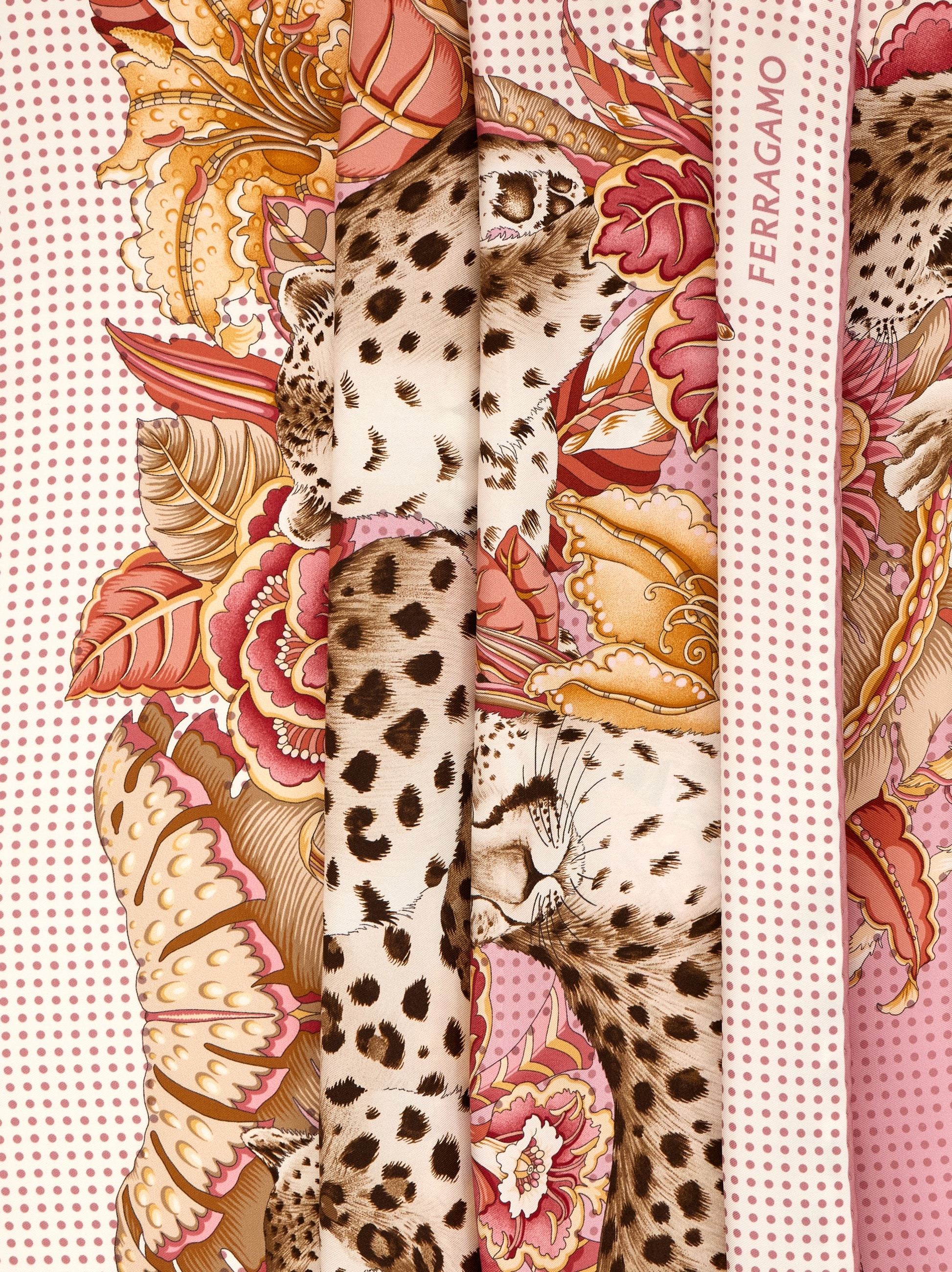 Cheetah print silk scarf - 2