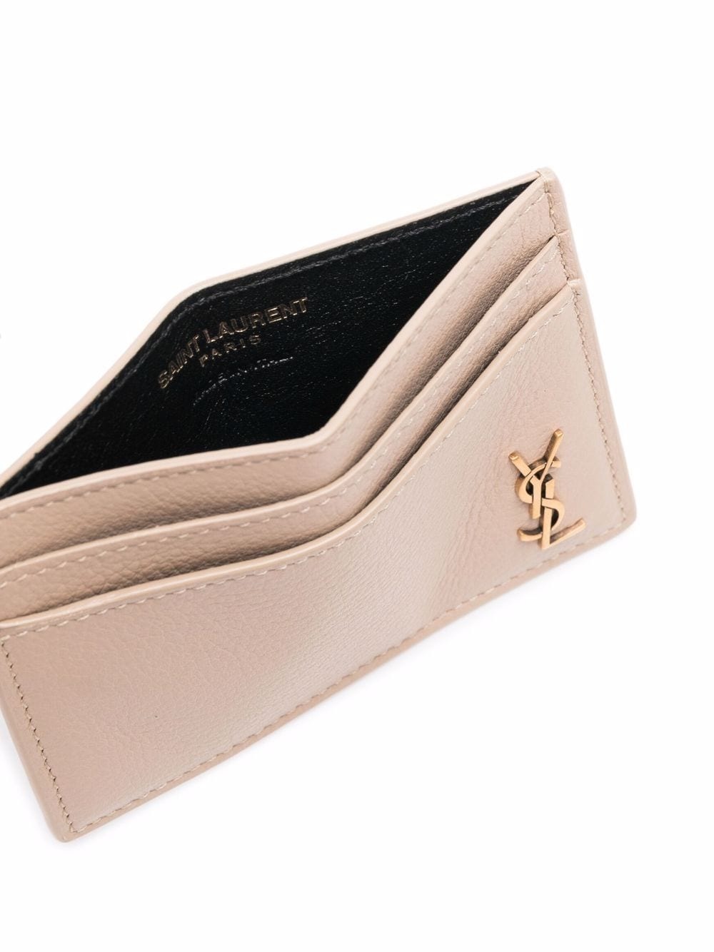 logo-plaque leather cardholder - 3