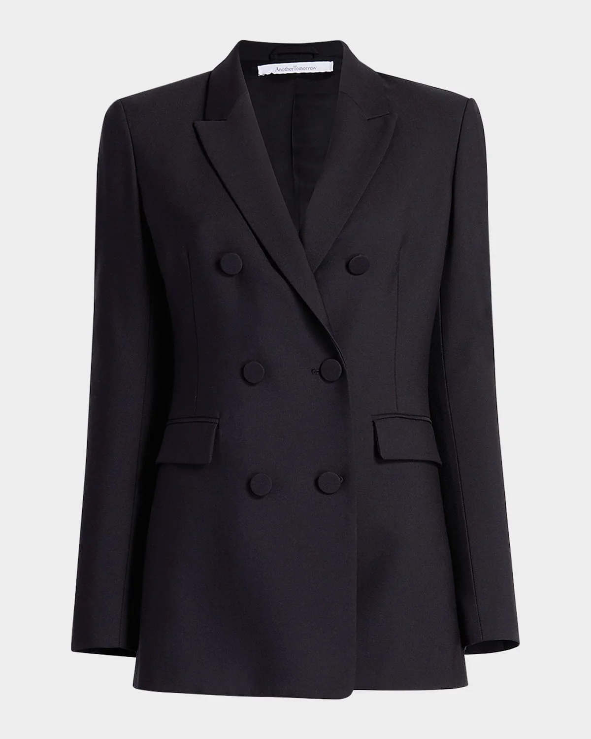 Wool Double-Breasted Blazer Jacket - 1