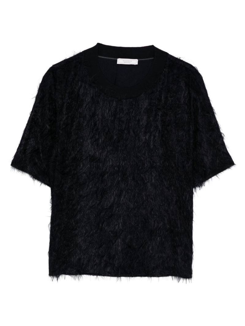 fringed short-sleeve T-shirt 1