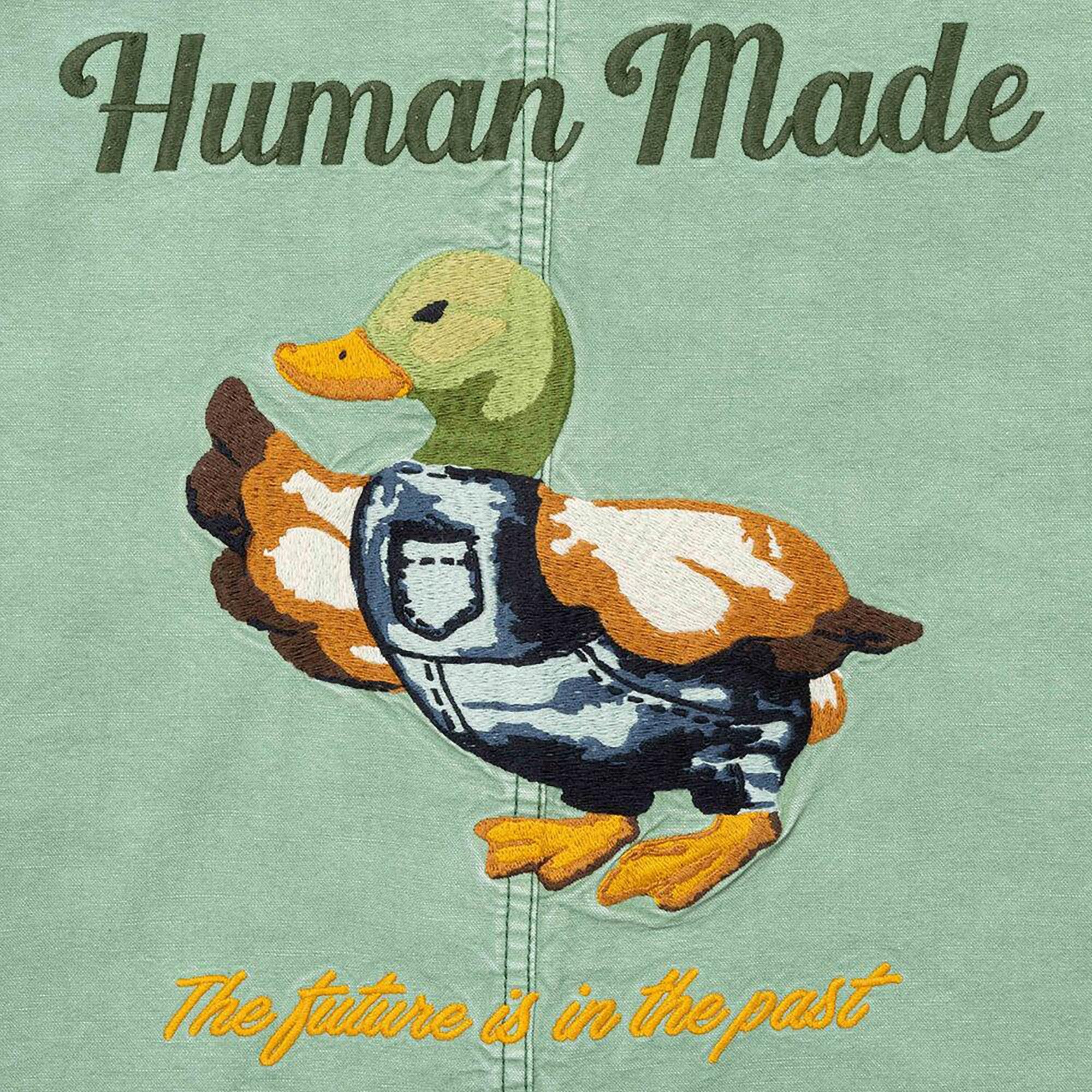 Human Made Garment Dyed Coverall Jacket 'Green' - 4