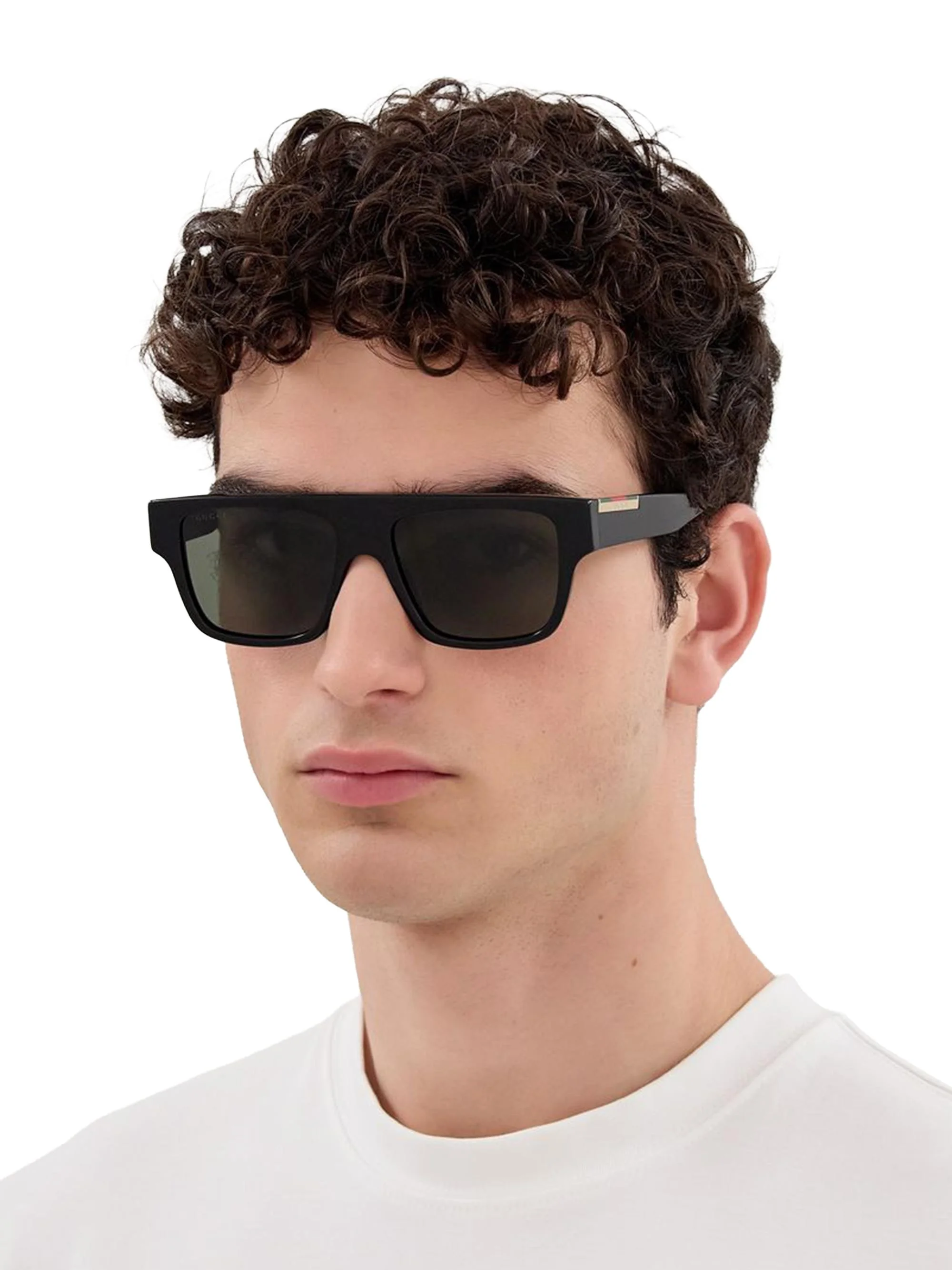 Men's Subtle Web 53MM Square Sunglasses - Black - 1