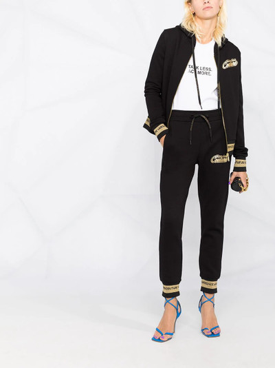 VERSACE JEANS COUTURE black logo hoodie jacket outlook