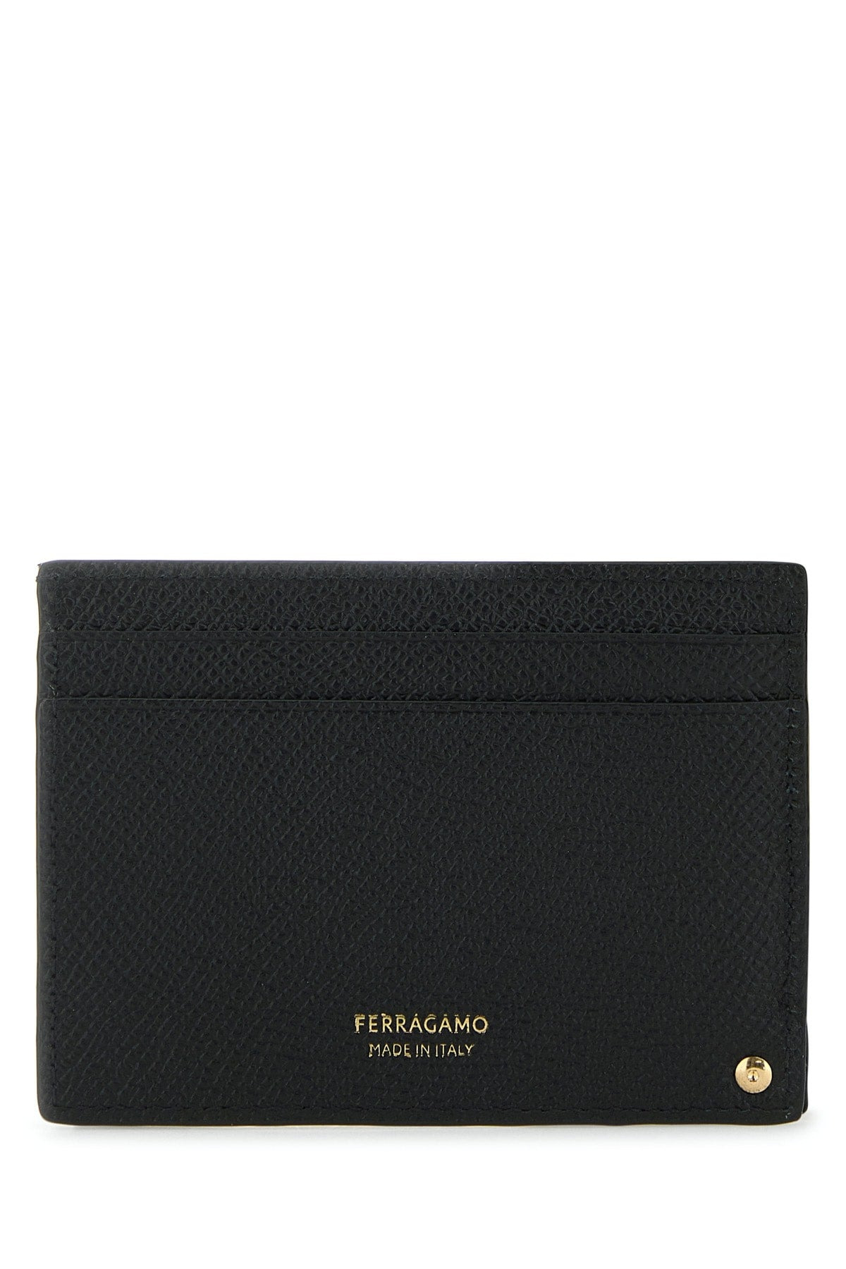 Salvatore Ferragamo Men Black Leather Card Holder - 5
