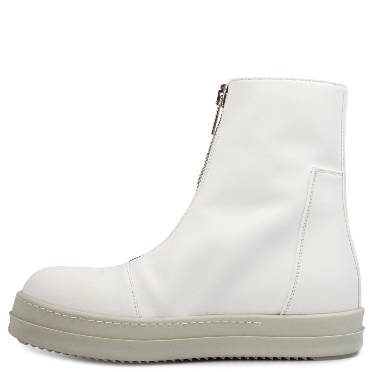 Zip Front Boots Chalk White in White - 2