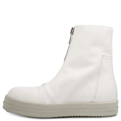 Rick Owens DRKSHDW Zip Front Boots Chalk White in White outlook